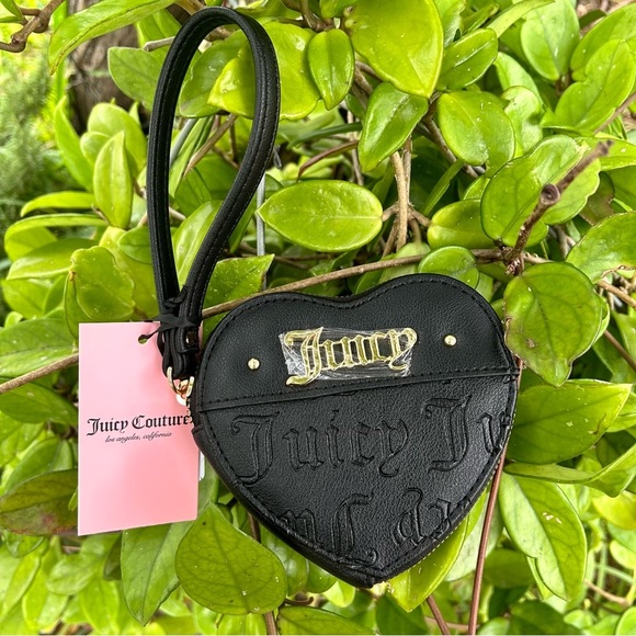 Juicy Couture Handbags - Black Heart Shaped Juicy Couture Wristlet